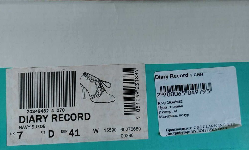 Затворени обукви на висок ток от син велур