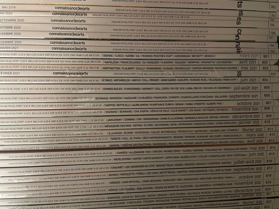 Connaisance des Arts, revista de cultură și artă din Franța, 61 numere