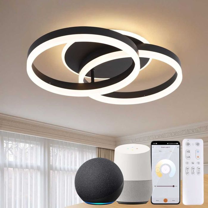 Plafoniera led superbă Smart cu telecomanda