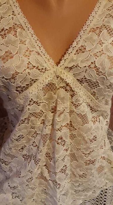 ZARA-Нова Тениска Дантела и памук -М-размер