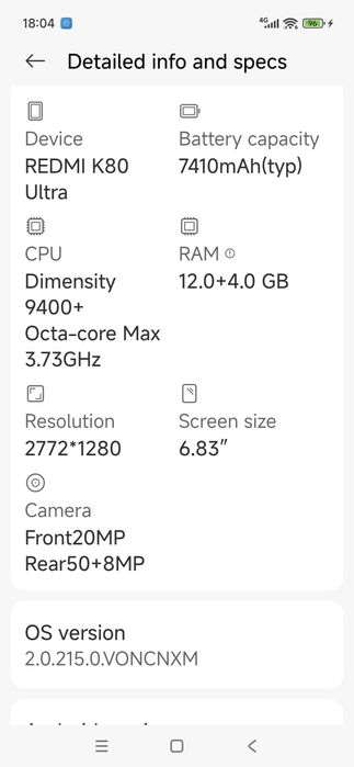 Telefon Xiaomi Redmi K80 Ultra