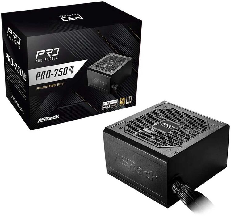 Блок питания ASRock PRO Series PRO-750G 750 Вт, 80+ Gold