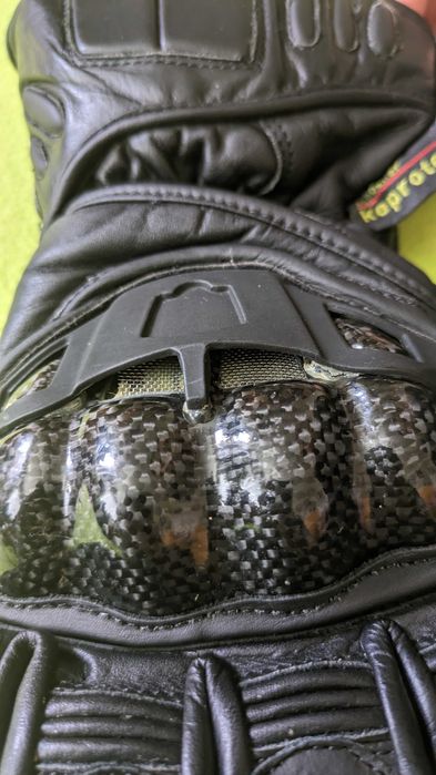 Мъжки кожени мото ръкавици, размер L, с вентилация,  като нови