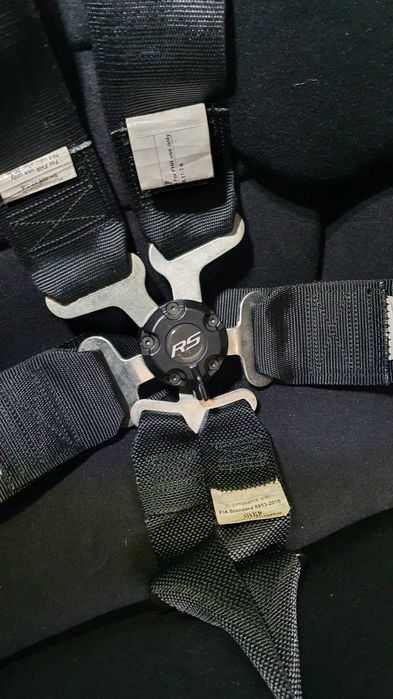 Спортен колан RaceS Черен 6 точков