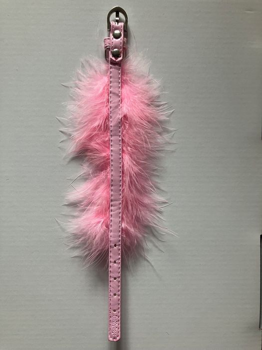 Zgardă cu Puf Roz 17-22 cm pentru Catei (NOUA, fara eticheta)