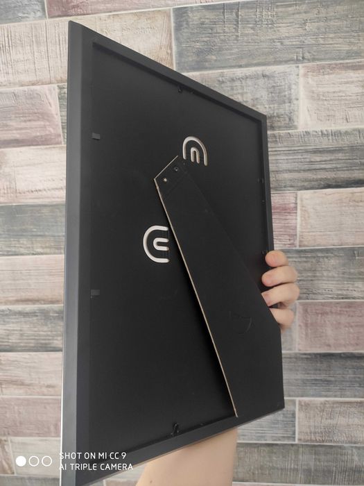 Нова картина с рамка ръчно рисувана акварел червена планинска къща