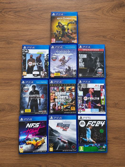 Игры PS4 на дисках + игра для PS5