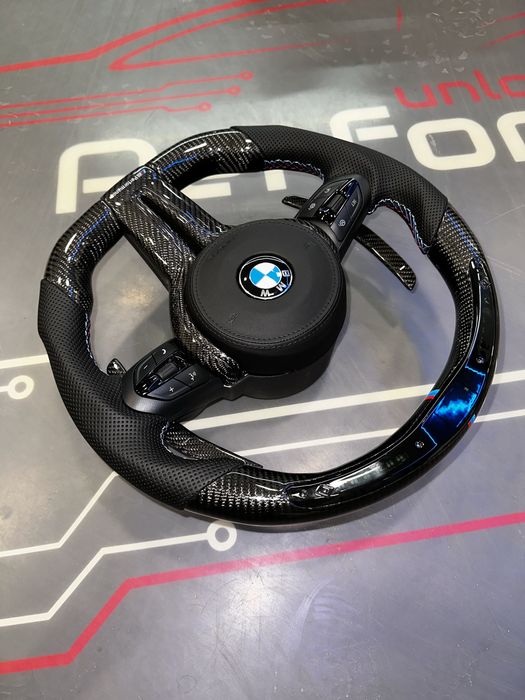 Volan BMW M CARBON / LED / Vibratii / Incalzire / DISTRONIC! SERIA F/E