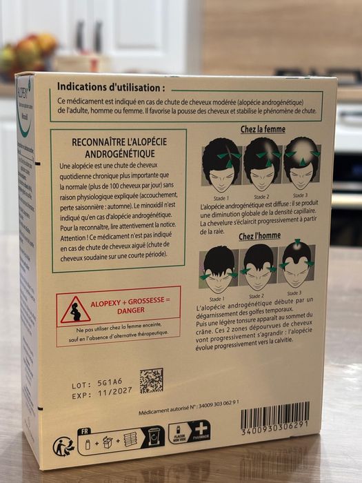 Alopexy 2% - cutie SIGILATA cu 3 flacoane x 60 ml - Pierre Fabre
