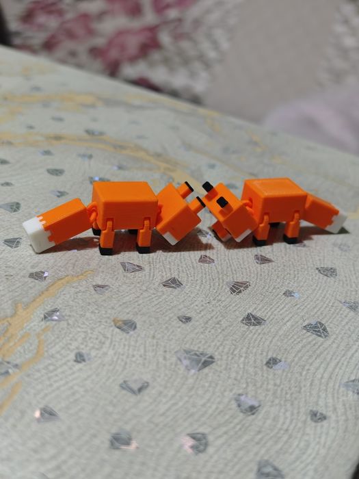 Фигурка лиса майнкрафт 3D печать