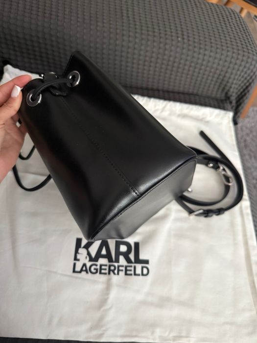 Чанта от естествена кожа Karl Lagerfeld