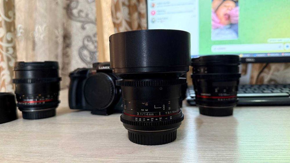 Panasonic Lumix GH5s + 4 ta obyektiv + batareyalar