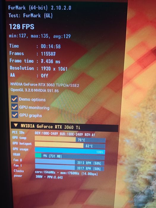 Мощен Геймърски Компютър / Intel i5-13400F / RTX 3060 Ti 8GB / 32GB DDR4 3600MHz / 1TB NVMe / 850W