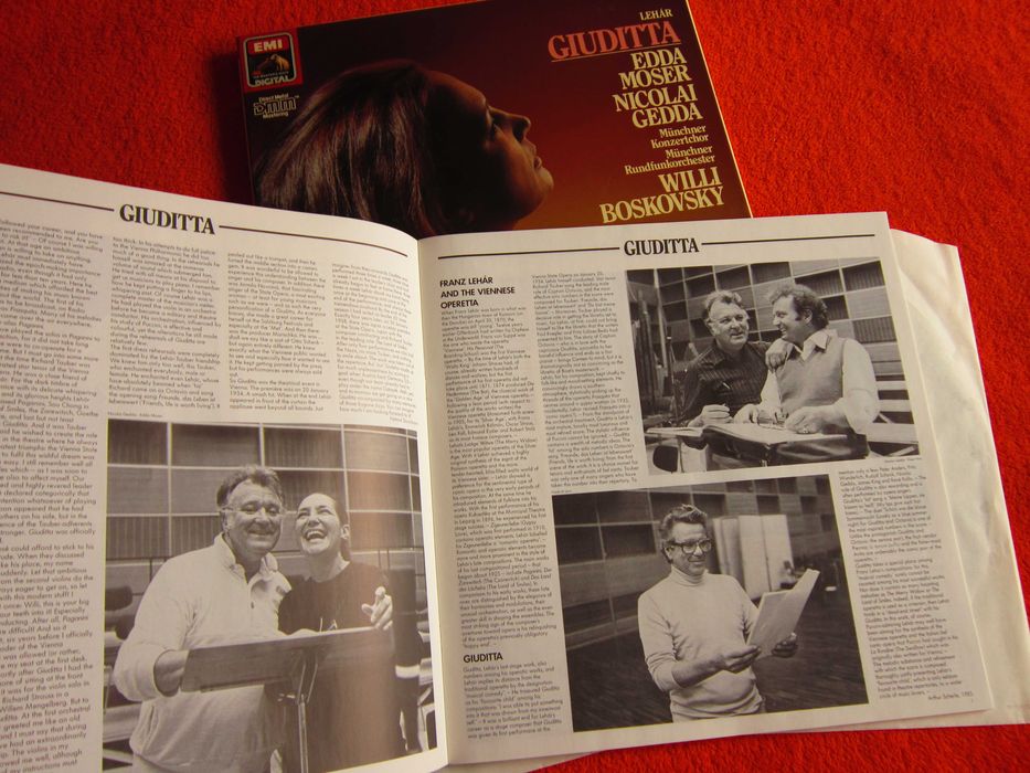 vinil Lehar -Giuditta -Edda Moser,Nicolai Gedda-Germany 1985 impecabil