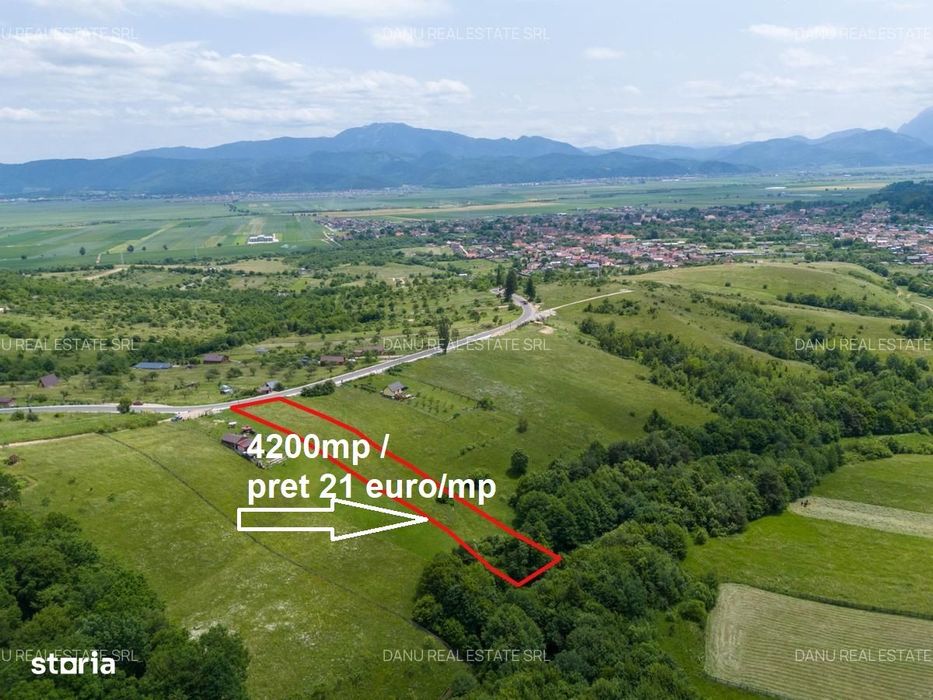 Teren cu potențial turistic în Vulcan BV–asfalt,apă, vedere panoramică