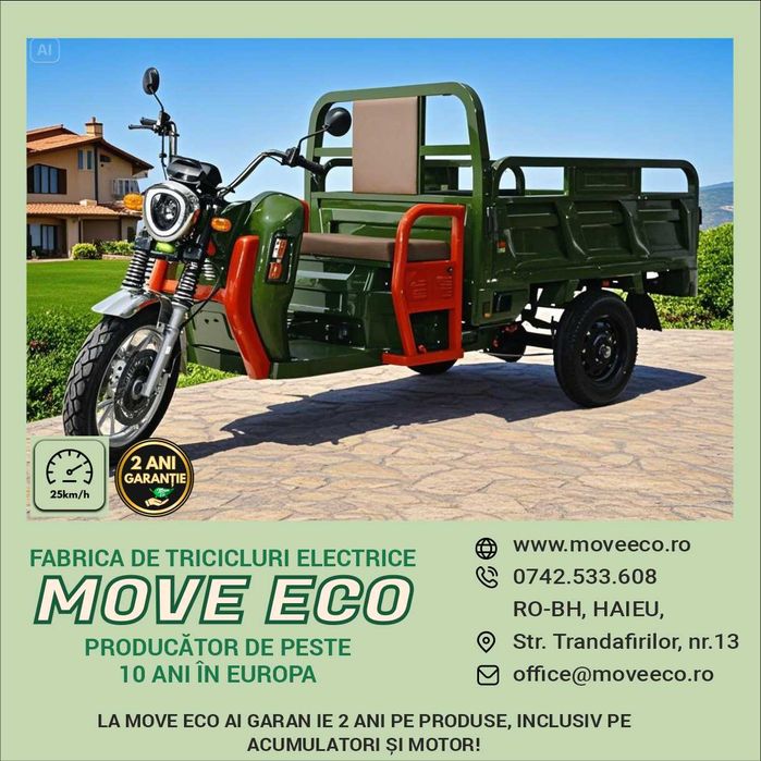 Triciclu electric pretentiosi - omologat Cargo 500 NC9 EEC 25 km/h