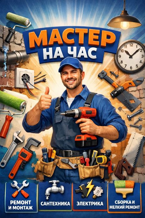Мастер на час, мелко срочный ремонт!