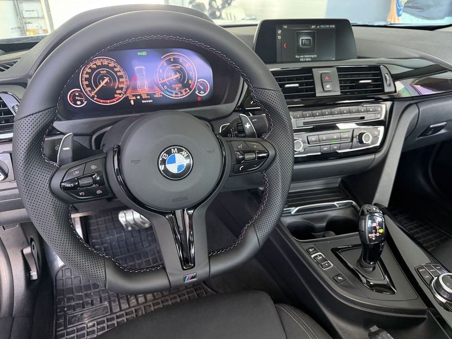 Volan BMW M Tesit /Plat cu Padele si piele Nappa , airbag Original  Seria F si E