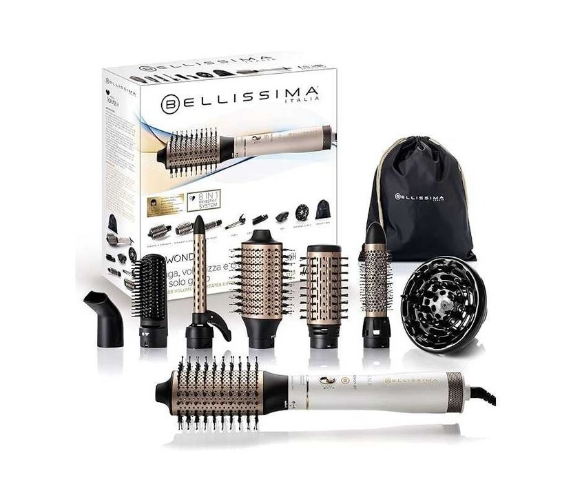 Електрическа четка за коса Bellissima My Pro Air Wonder Ceramic Styling Brush 8in1 1000 W