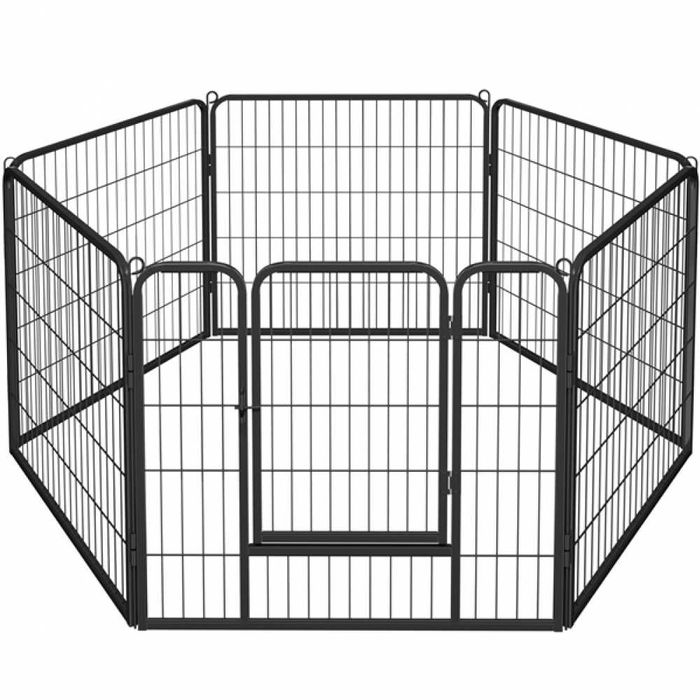 Tarc metalic animale 6bucx83x80cm usa blocabila |S 592473 Black 6pcs