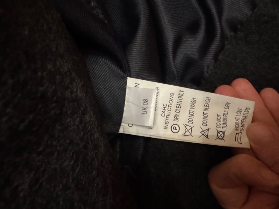 Ново графитеносиво палто - вълна и кашмир