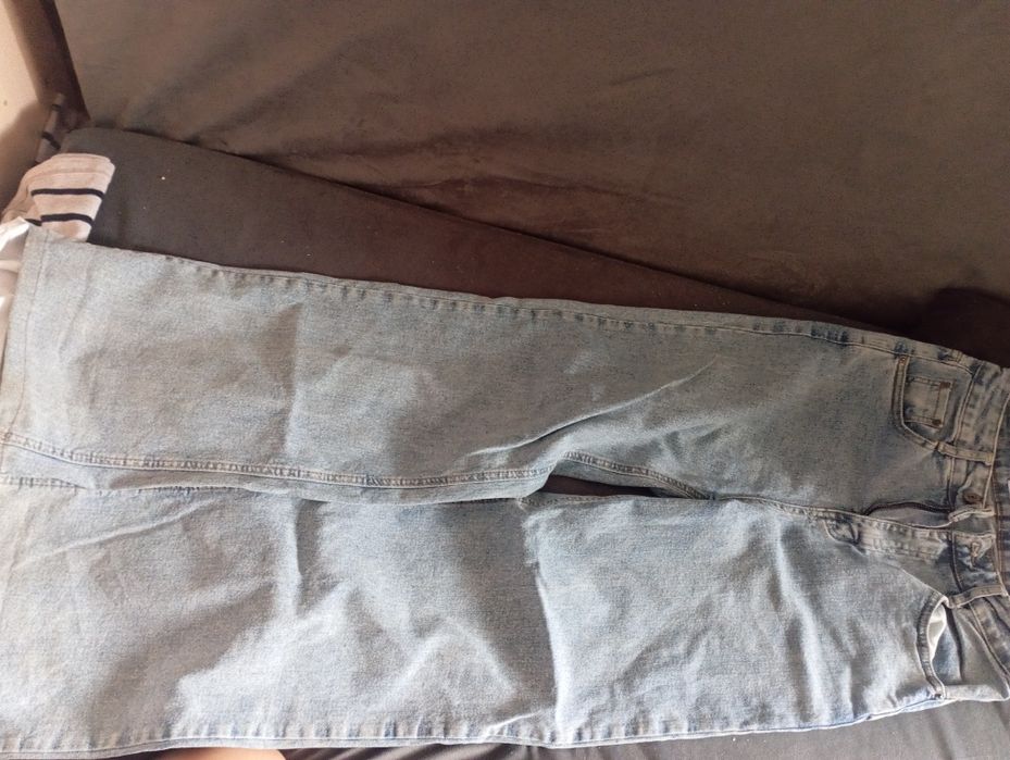 джинсы голубые длинные