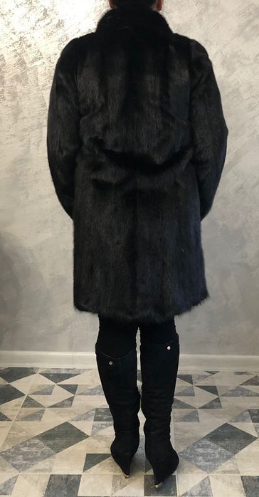 Норковая шуба, черная
