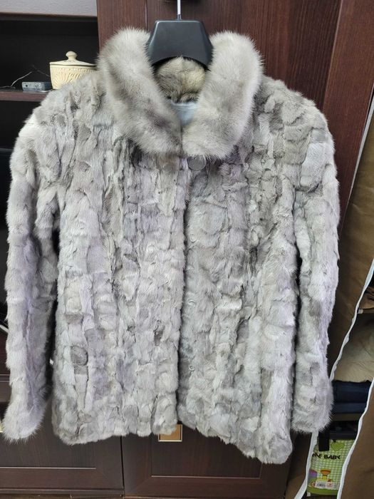 Blana naturala nurca gri 42