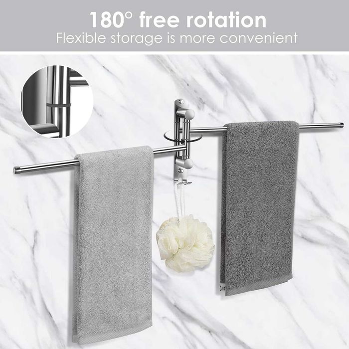 Suport pentru prosoape cu gaurire si fara