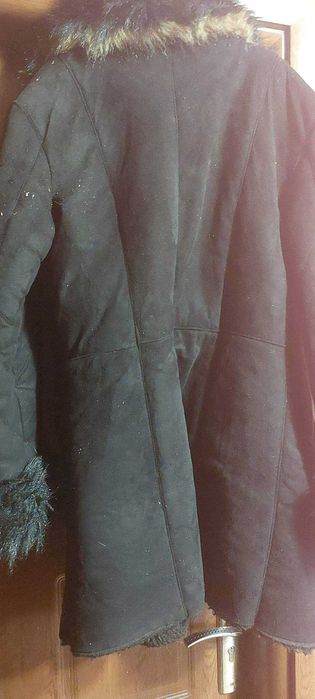 Дамско черно палто