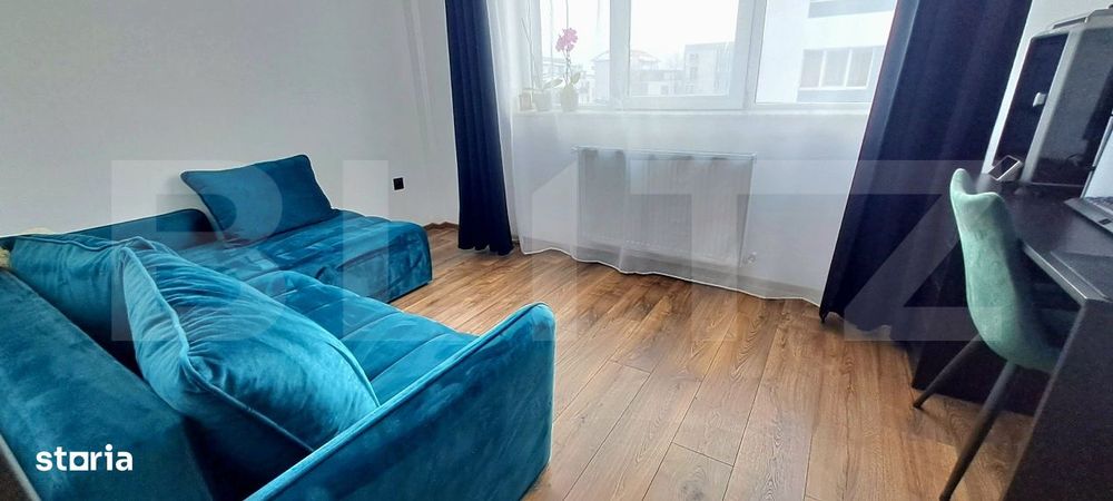 Apartament cu 3 camere, 50 mp, la etajul 2, cu balcon, in zona Tineret