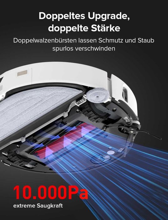 Нова AI Прахосмукачка Робот с Моп Xiaomi Roborock, S8 MaxV Ultra, 2 години Гаранция, 3D Мапинг, 5200 mAh, Сухо и Мокро Почистване
