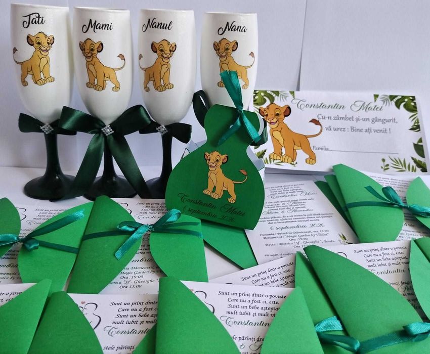 decoratiuni invitatii pahare pentru nuntă și botez