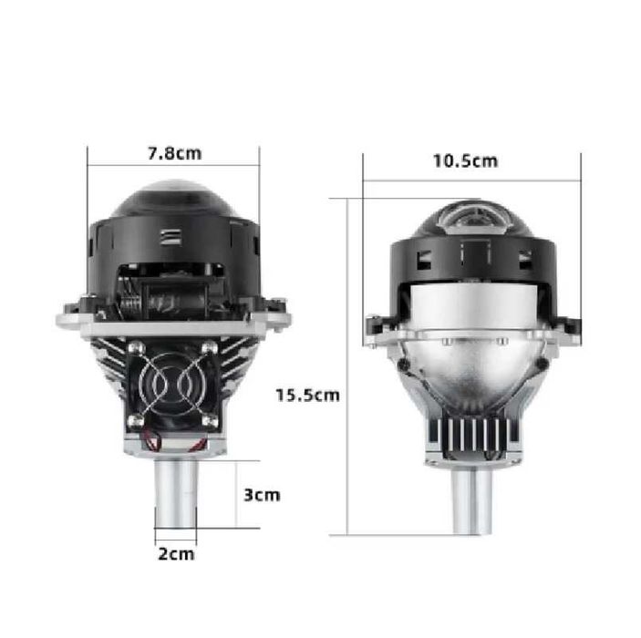 Bi-LED комплект лазерни лупи 3" за вграждане във фарове фарове - 90W, 120W или 156W