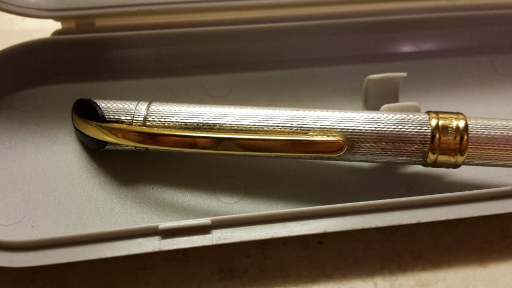 GOLDRING-Стара сребърна писалка и златно покритие