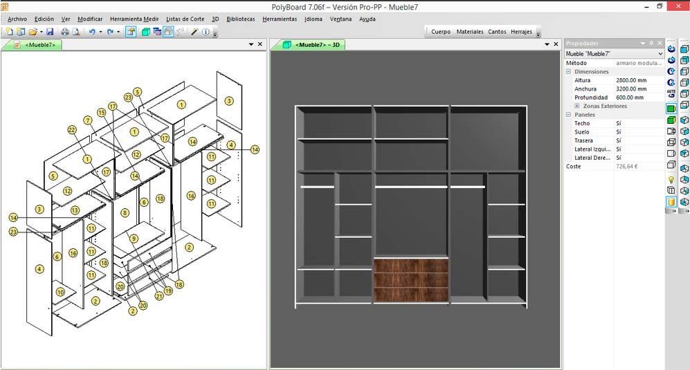 Servicii proiectare mobilier Polyboard – cote, feronerie, CNC DXF