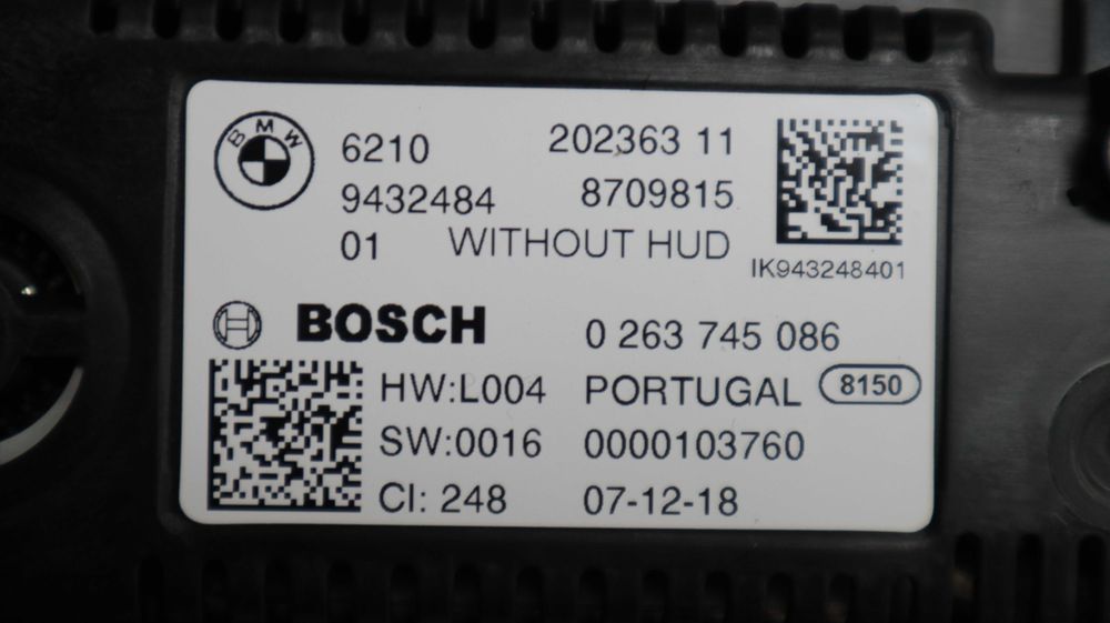 Километраж Километражно табло БМВ Г20 Г22 Г30 Г32 Г11 Г15 Г01 Г05...