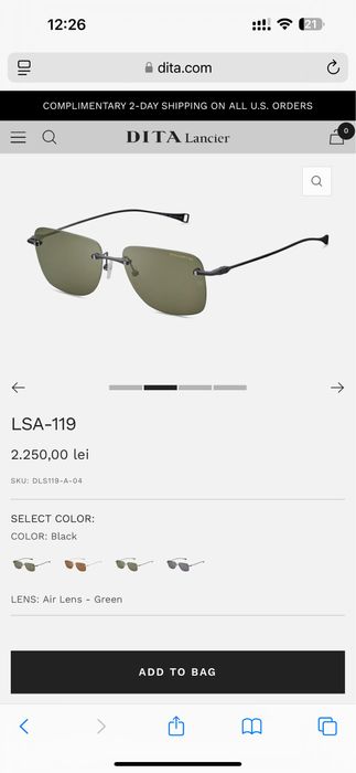 Ochelari soare Dita Lsa 119 originali, ca noi, factura farfetch