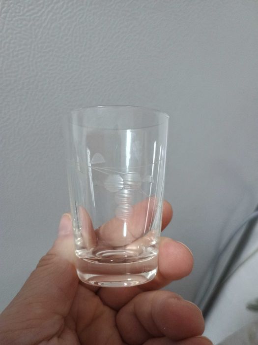 Set pahare shot bauturi alcoolice sticla cristal finlandez