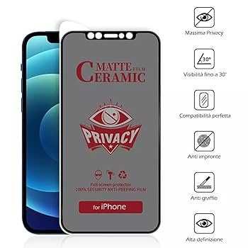 Folie silicon privacy, 9H,  Iphone 14/15/16/Pro/Pro max