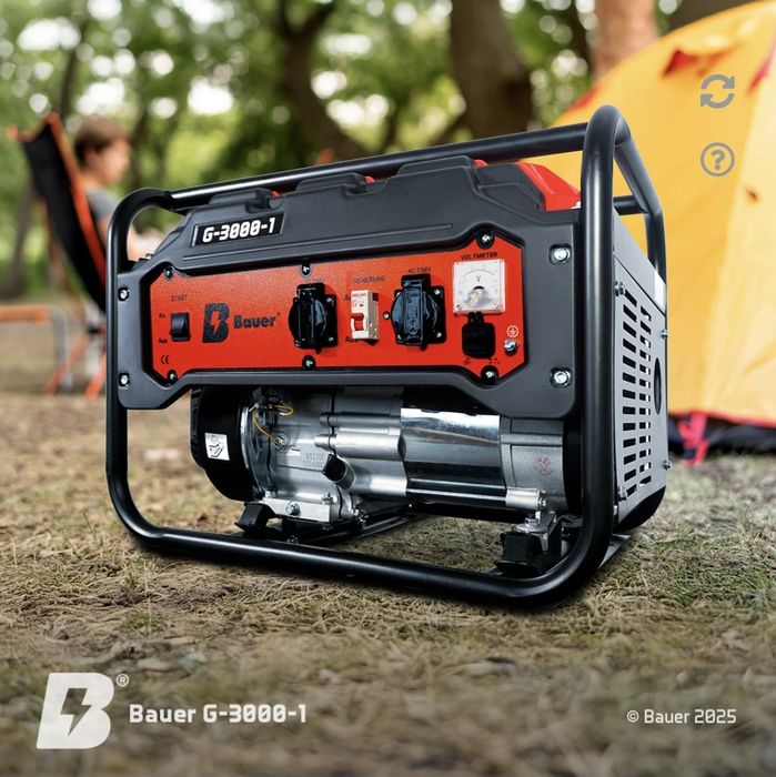 Generator BAUER G-3000-1 (3.3 kW) cu AVR – NOU, SIGILAT