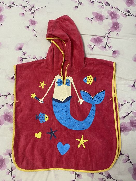 prosop poncho de plajă pentru copii, cu glugă