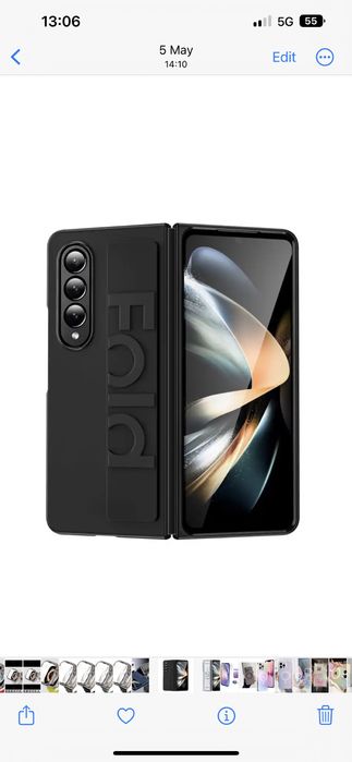 Samsung Z FOLD 4 5 6 Husa Hard PC Fata Spate Banda Elastica