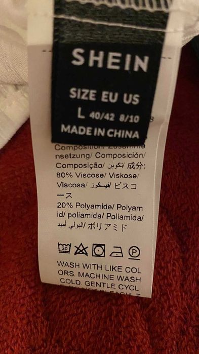 Bluzita alba SHEIN din vascoza si poliamida