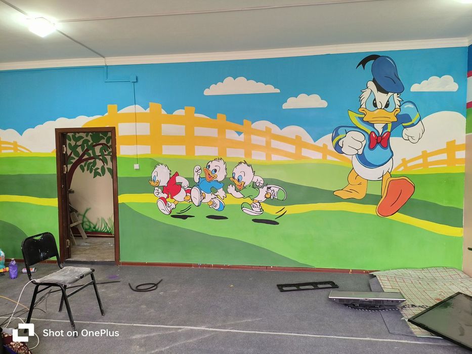 “Bolalar bog‘chasi, maktab, ofis devorlari uchun san’at asari”