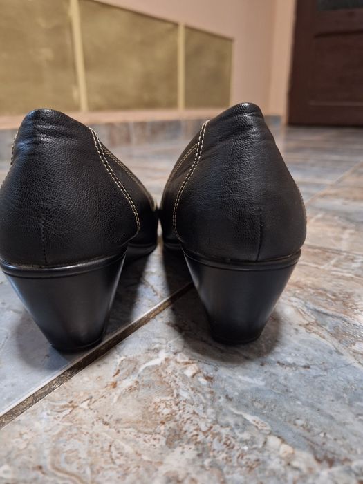 Pantofi piele cu platforma