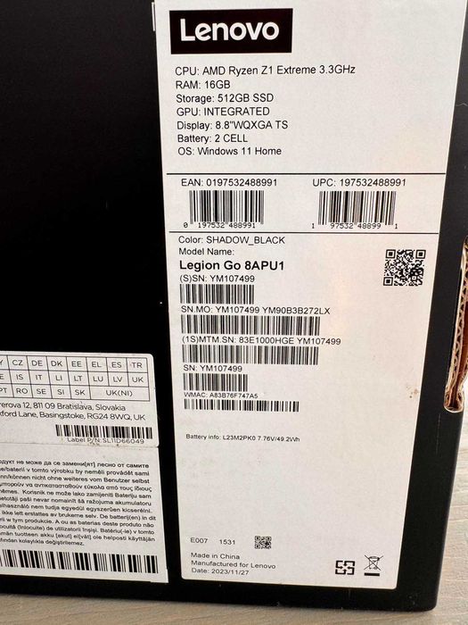 Чисто нов Lenovo Legion Go | Ryzen Z1 Extreme | Гаранция до 10.2026