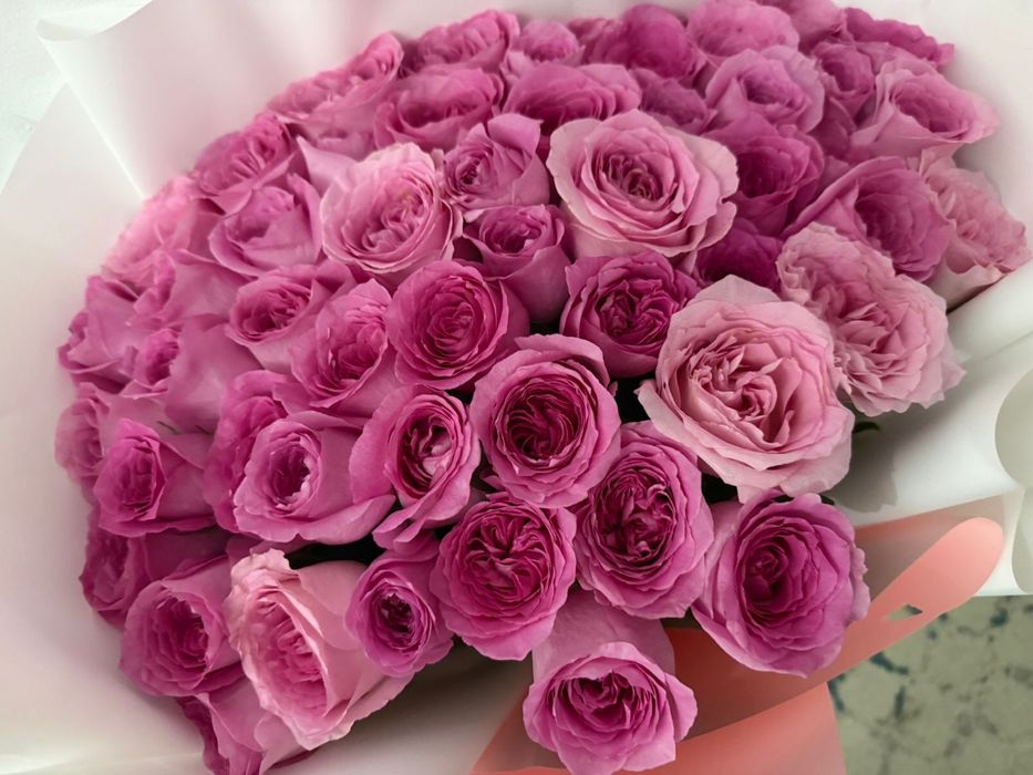 Розовые розы за 15.000