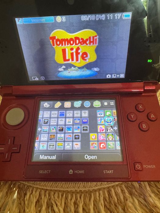 Consolă Nintendo 3DS Modată (Meniu în Engleză) + Stylus Original Metalic