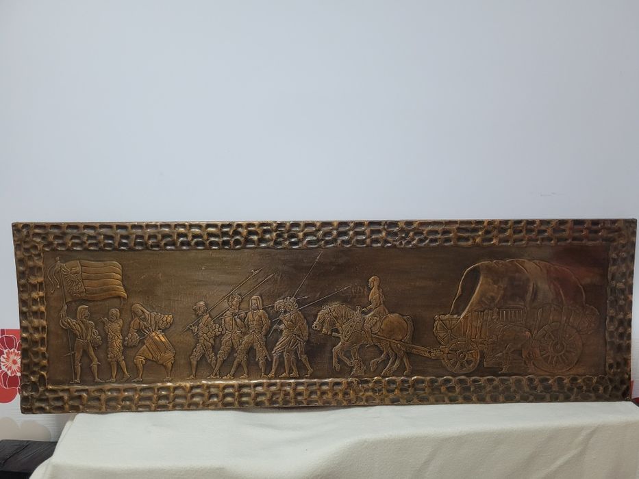 Медна картина пано 130х40 НАМАЛЕНА